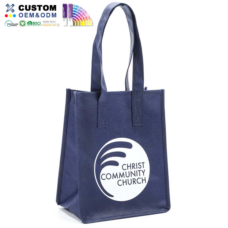 PP non-woven shopper met rechthoekige X-steek