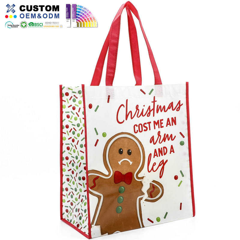 X-Mas PP non-woven gelamineerde shopper